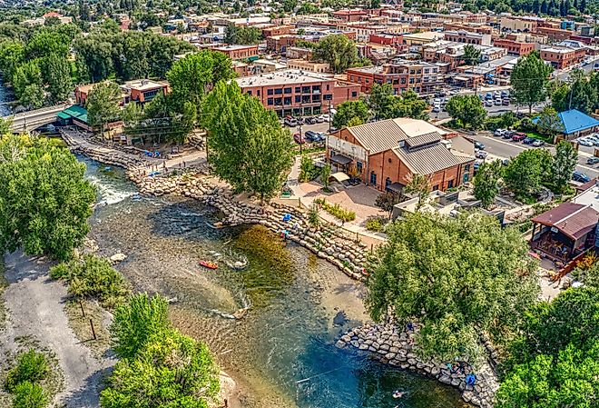 Salida, Colorado is a Tourist Town on the Arkansas river popular for white water rafting.