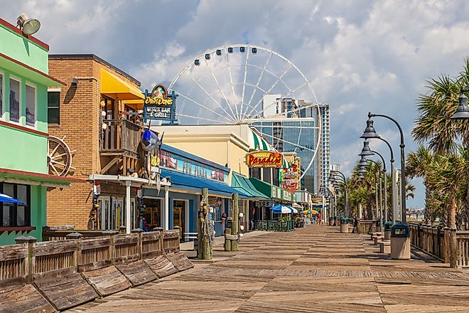 Boardwalk in Myrtle Beach, South Carolina. Editorial credit: Trisha McQuade / Shutterstock.com