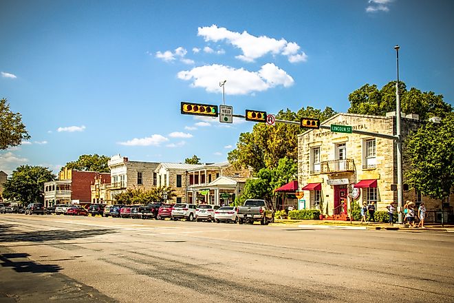 The Main Street in Fredericksburg, Texas. Image credit: ShengYing Lin / Shutterstock.com. 