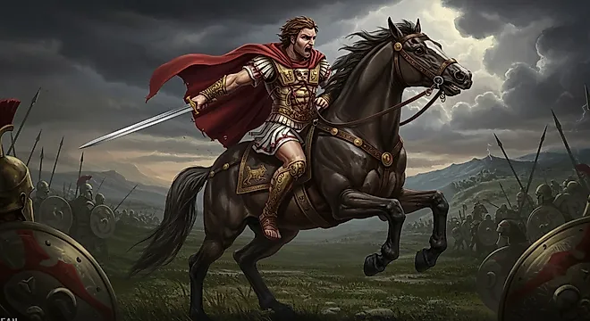 Alexander the Great on his horse