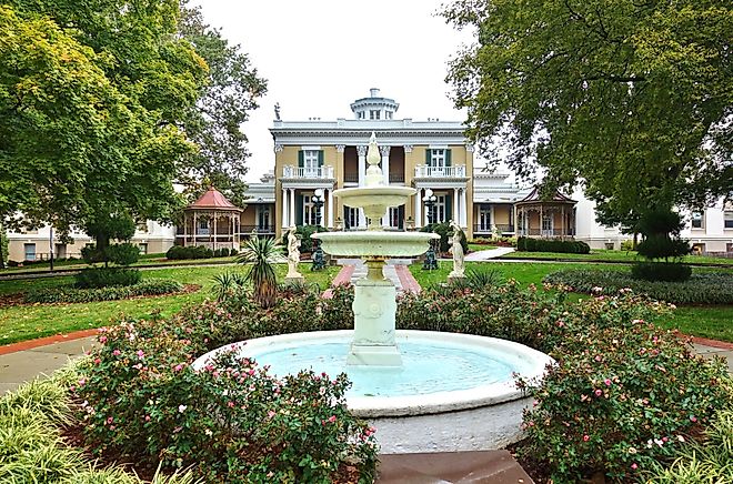 View of the historic Belmont Mansion (Acklen Hall) in Nashville, Tennessee. Editorial credit: EQRoy / Shutterstock.com