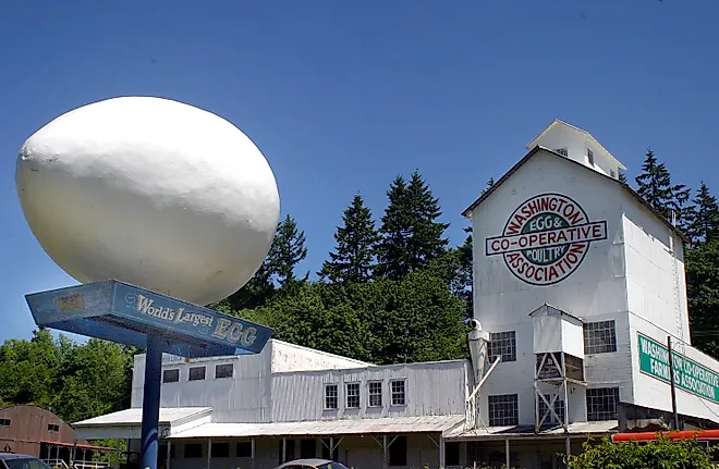 Winlock, Washington, the proud home of "The World's Largest Egg." 