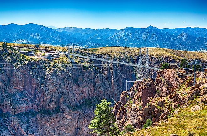 The Royal Gorge Bridge, the tallest bridge in the United States. 