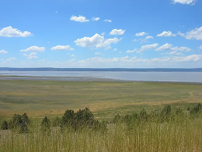 Goose Lake, Modoc County, California, US.