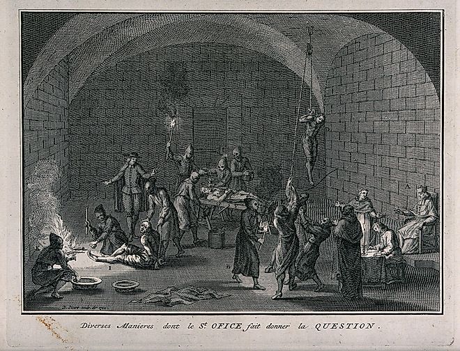 A torture chamber of the Spanish Inquisition