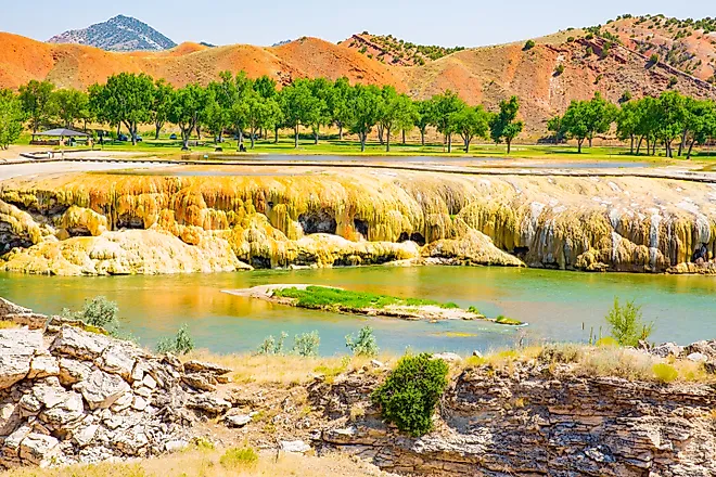 The Hot Springs State Park in Thermopolis, Wyoming.