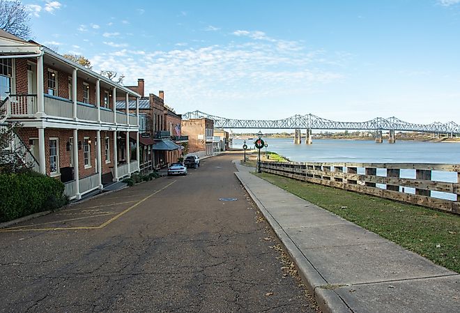 Downtown by the water in Natchez, Mississippi. Image credit Nina Alizada via Shutterstock