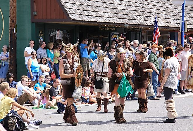 Viking Fest Parade in Poulsbo, Washington. Image credit Steven Pavlov, CC BY-SA 4.0 <https://creativecommons.org/licenses/by-sa/4.0>, via Wikimedia Commons