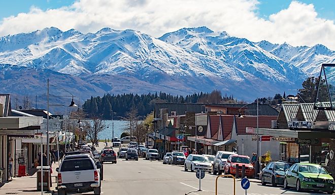 Downtown street in Wanaka, New Zealand. Image by stockphoto mania via Shutterstock.