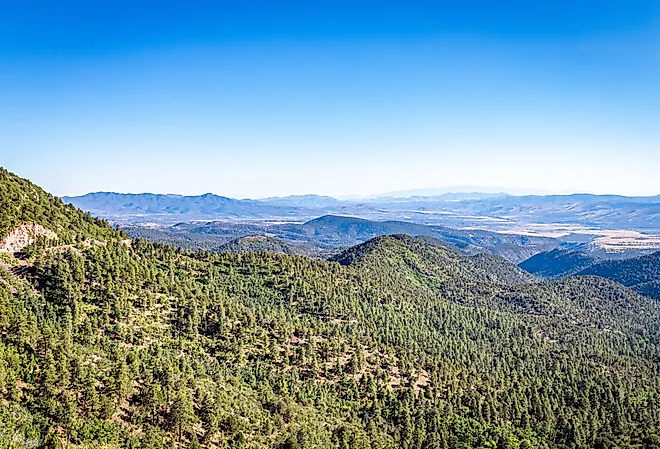 The Coronado Trail Scenic Byway connects Springerville and Clifton, Arizona