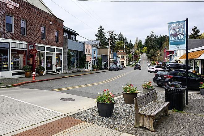 Cityscape view along 1st Street in Langley, Washington on Whidbey Island, Ian Dewar Photography on iStock.com
