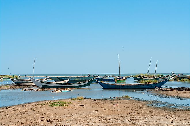 A view of Lake Turkana - the world's largest permanent desert lake.