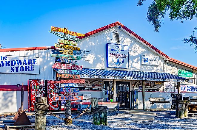 Marshall Marine Supply in Bayou La Batre, Alabama. Image credit Carmen K. Sisson via Shutterstock.com