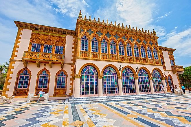 An ornate building in the John and Mable Ringling Museum of Art complex. Mia2you / Shutterstock.com