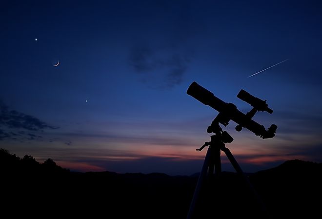 Astronomy telescope for observing the stars in space and other celestial objects of the universe.