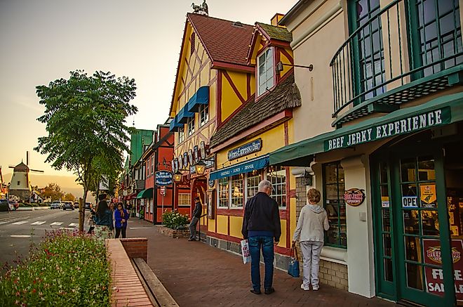 One of the main streets of Solvang, California, via Iv-olga / Shutterstock.com