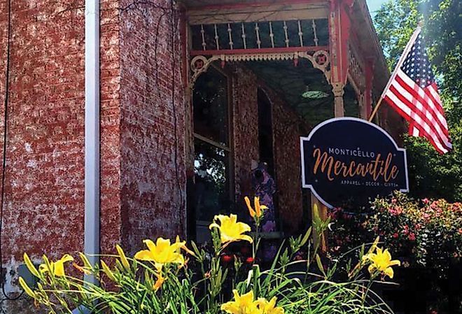Monticello Mercantile in Monticello, Illinois. 