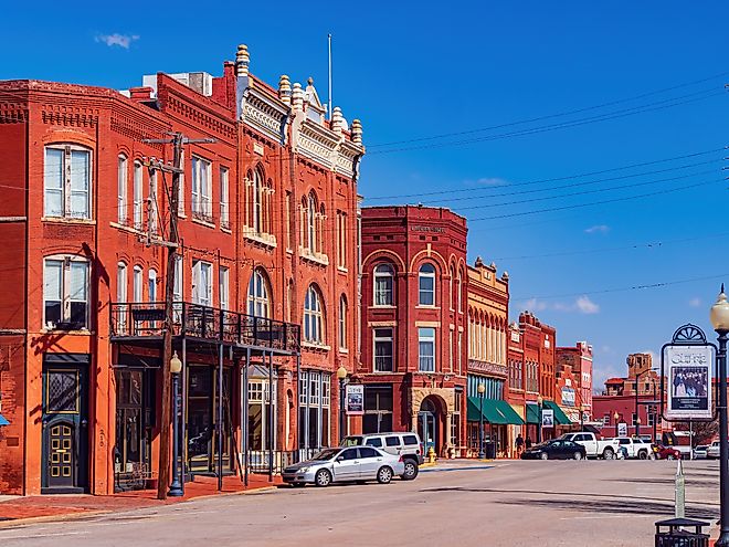 Downtown Guthrie, Oklahoma. Editorial credit: Kit Leong / Shutterstock.com.