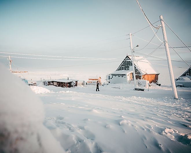 Canadian Arctic tundra sunset