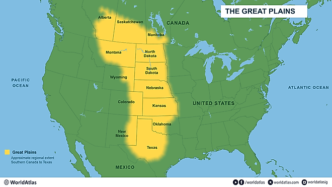 infographic showing the North American prairies