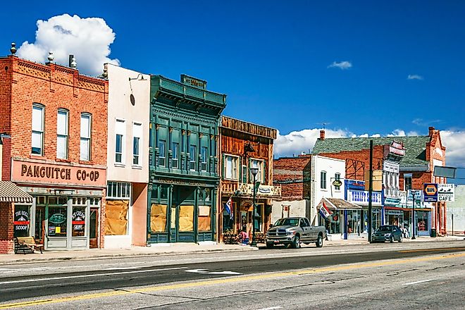 The downtown area of Panguitch, Utah, via Shutterstock.