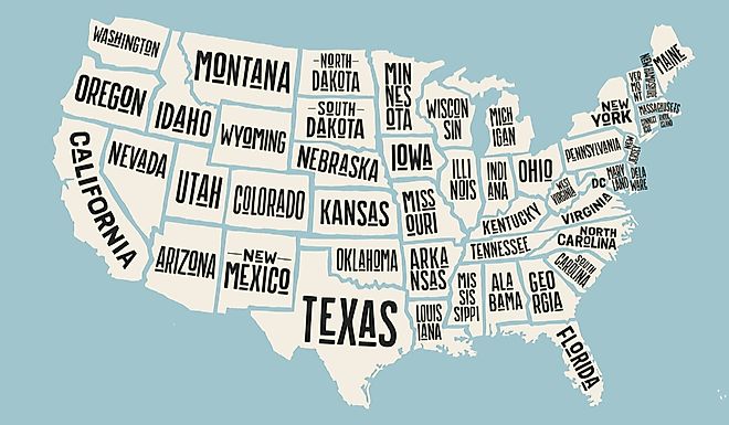 The contiguous United States consists of 48 states and the federal district.