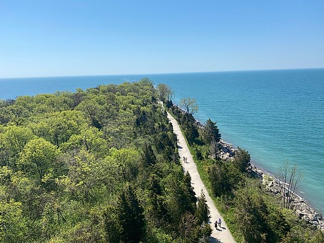 Looking out to the tip of Point Pelee National Park. Image credit: Andrew Douglas