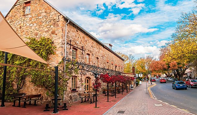 The Hahndorf Old Mill Hotel in Adelaide Hills in Hahndorf, South Australia. Editorial credit: myphotobank.com.au / Shutterstock.com.