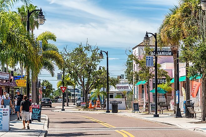 The charming downtown area of Tarpon Springs, Florida. Image credit: Kristi Blokhin / Shutterstock.com.