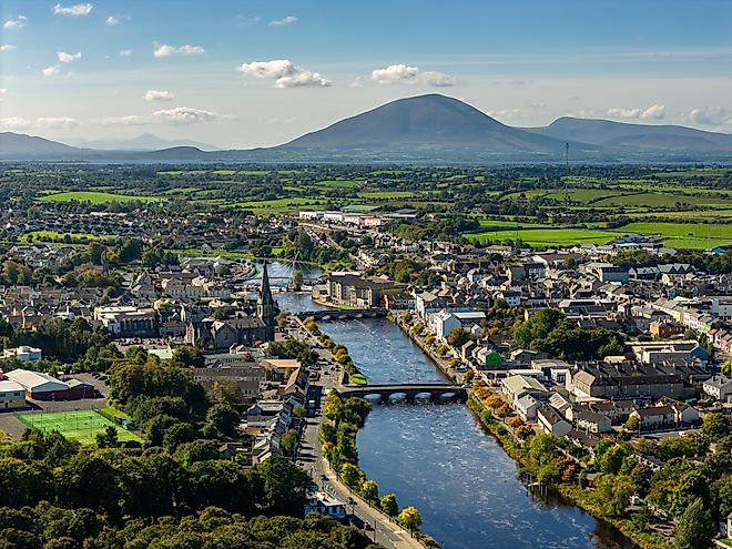 Ballina Co Mayo Ireland in the summer time.