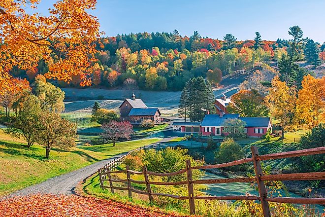 Fall colors in Woodstock, Vermont.