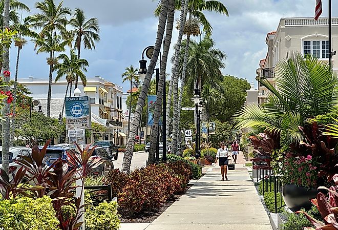 Downtown street in Naples, Florida. Image credit Paulm1993 via Shutterstock