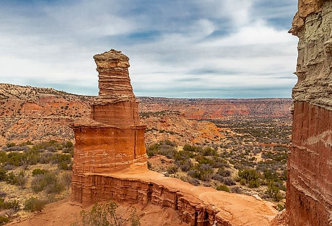 Palo Duro Canyon State Park, Texas Lighthouse Hiking Trail in Canyon, Texas. 