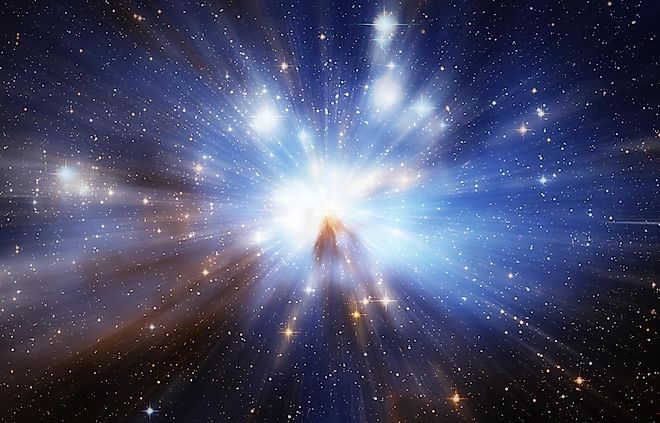 An artist's rendering of the Big Bang