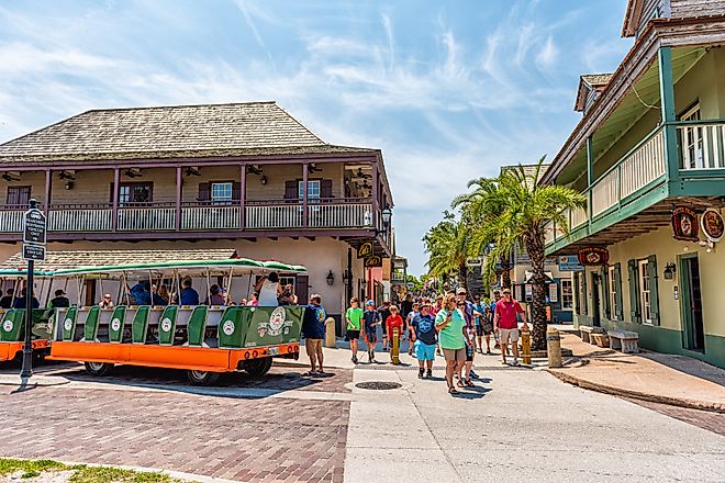 St. Augustine: Saint George main street on sunny day in downtown, via Kristi Blokhin / Shutterstock.com