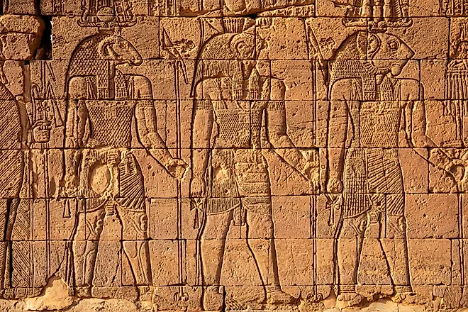 Naqa is a ruined ancient city of the Kushitic Kingdom of Meroe in modern-day Sudan. Via Shutterstock / evenfh