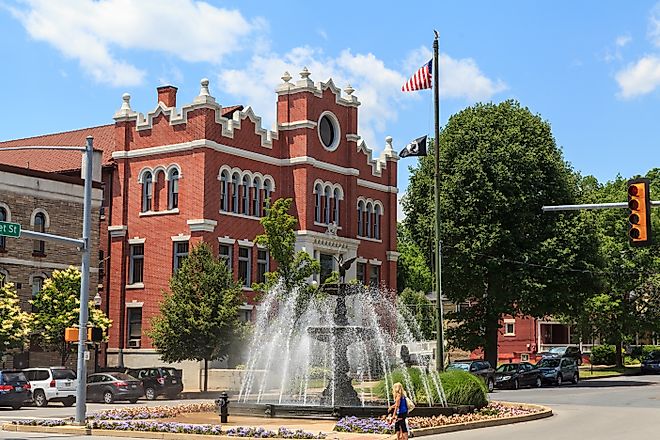 Market Square in the downtown area of Bloomsburg, Pennsylvania. (Editorial credit: George Sheldon / Shutterstock.com.)