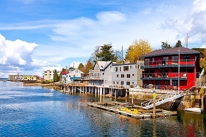 Waterfront homes in Ballard, Seattle, Washington.