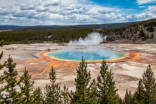 Grand Prismatic Spring in Yellowstone National Park.
