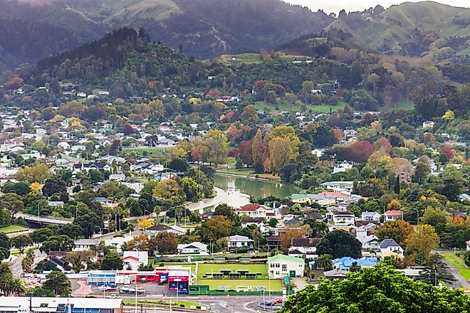 View of Gisborne, a city on the east coast of New Zealand’s North Island.