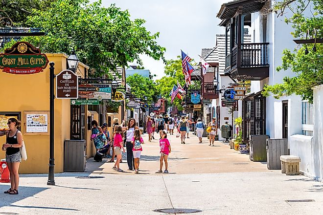 St George Street in St. Augustine, Florida. Editorial credit: Andriy Blokhin / Shutterstock.com.