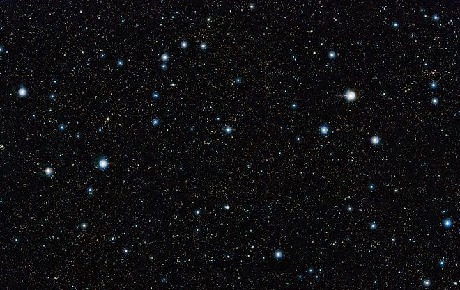 Section of the COSMOS field. By ESO/UltraVISTA team. Acknowledgement: TERAPIX/CNRS/INSU/CASU - http://www.eso.org/public/images/eso1213a/, CC BY 3.0, https://commons.wikimedia.org/w/index.php?curid=18777509
