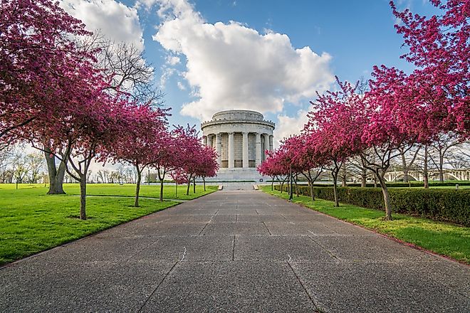 The Monument at George Rogers Clark National Historical Park in Vincennes, Indiana.