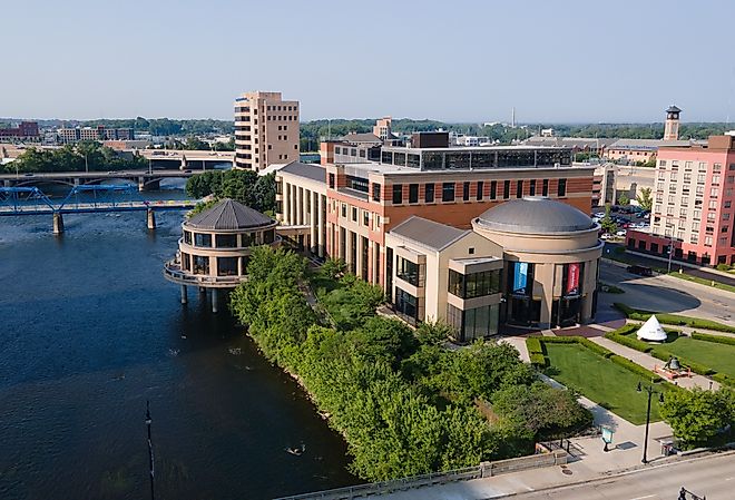 Grand Rapids Public Museum on the bank of the Grand River in downtown Grand Rapids, Michigan. Image credit  Matthew G Eddy via Shutterstock