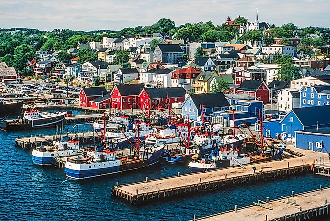 Aerial view of Lunenburg, Nova Scotia, Canada