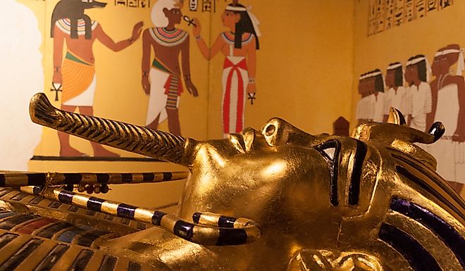 King Tutankhamun ascended to the throne at the age of nine and ruled until 1324 BC. Editorial credit: alexandersr / Shutterstock.com.