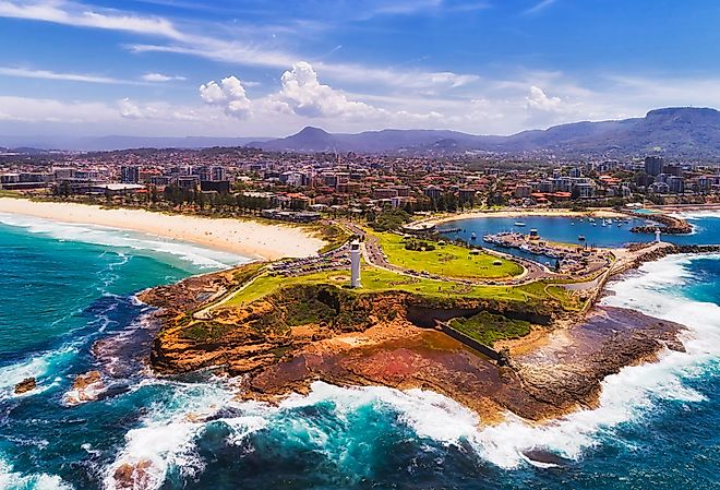 The headland at Wollongong on the Pacific coast, New South Wales, Australia.