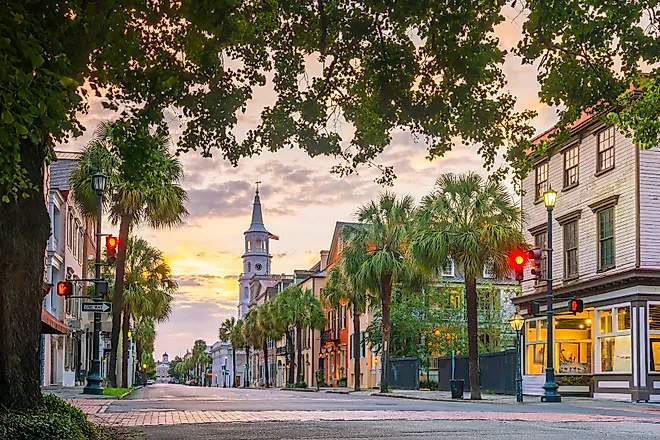 Historical downtown area of Charleston, South Carolina.