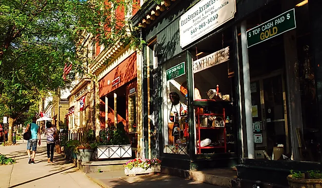 Main shopping district of Cold Spring, New York. Image credit James Kirkikis via Shutterstock