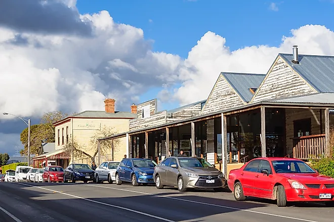 Piper Street in Kyneton, Victoria, Australia.